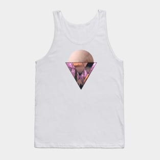 Rosegold glitter Mountain and Forest Cone Tank Top